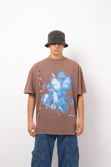 Butterfly Printed Oversized Tshirt AR