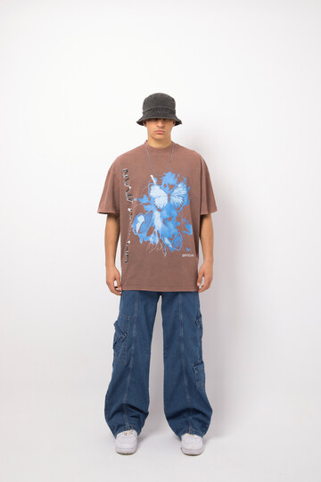 Butterfly Printed Oversized Tshirt