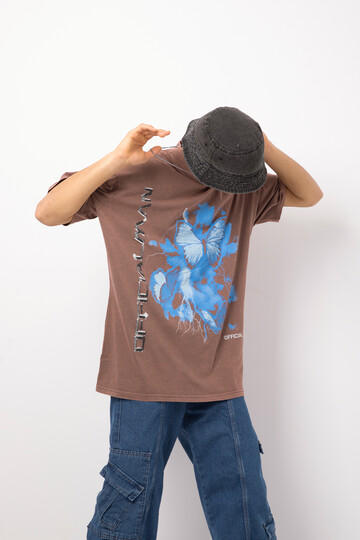 Butterfly Printed Oversized Tshirt AR