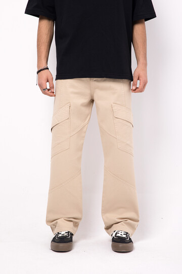 Cargo Pocket Stitching Detail Trousers AR