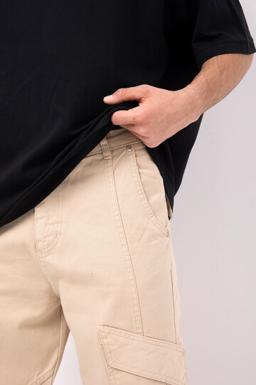 Cargo Pocket Stitching Detail Trousers