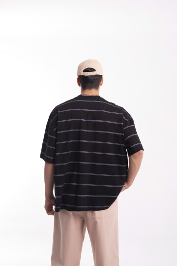 Flaw Atelier Striped Black Oversize Tshirt AR