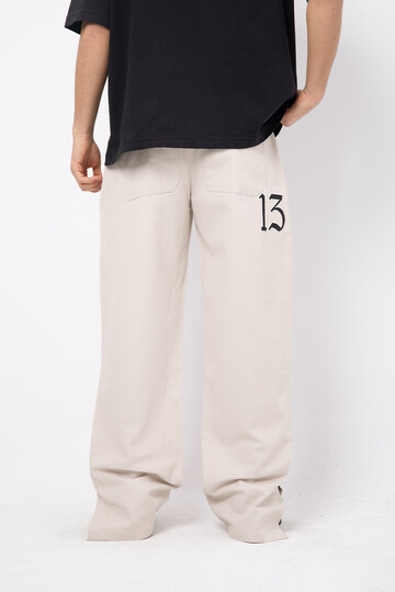 Limited Edition Embroidered Slit Linen Trousers AR