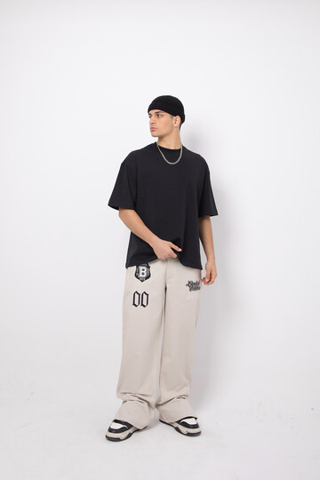 Limited Edition Embroidered Slit Linen Trousers AR